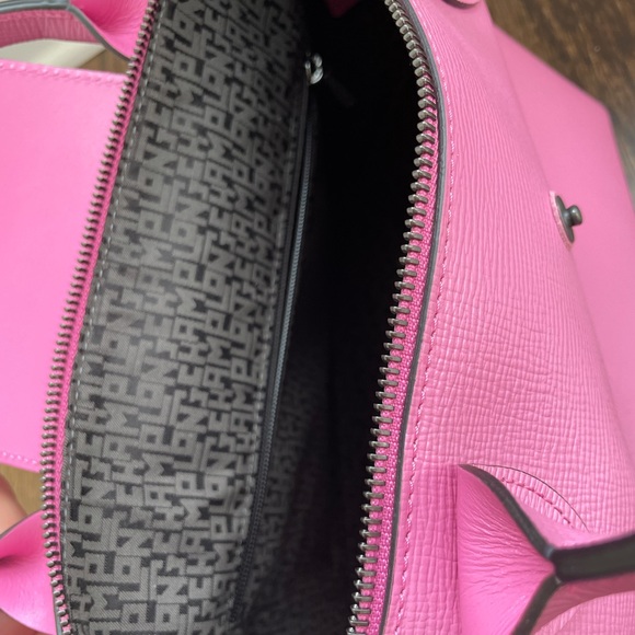 Longchamp le pliage cuir leather satchel in peony - Picture 6 of 7